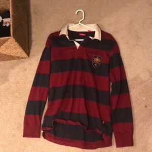 Maroon and Navy Rugby Shirt